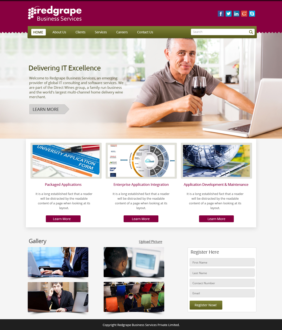 Web-Design von OM für Redgrape Business Services | Design #2973815