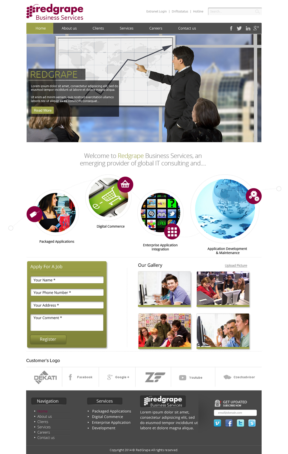 Web-Design von OM für Redgrape Business Services | Design #2973818