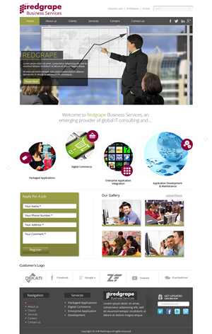 Web-Design von OM für Redgrape Business Services | Design: #2973818