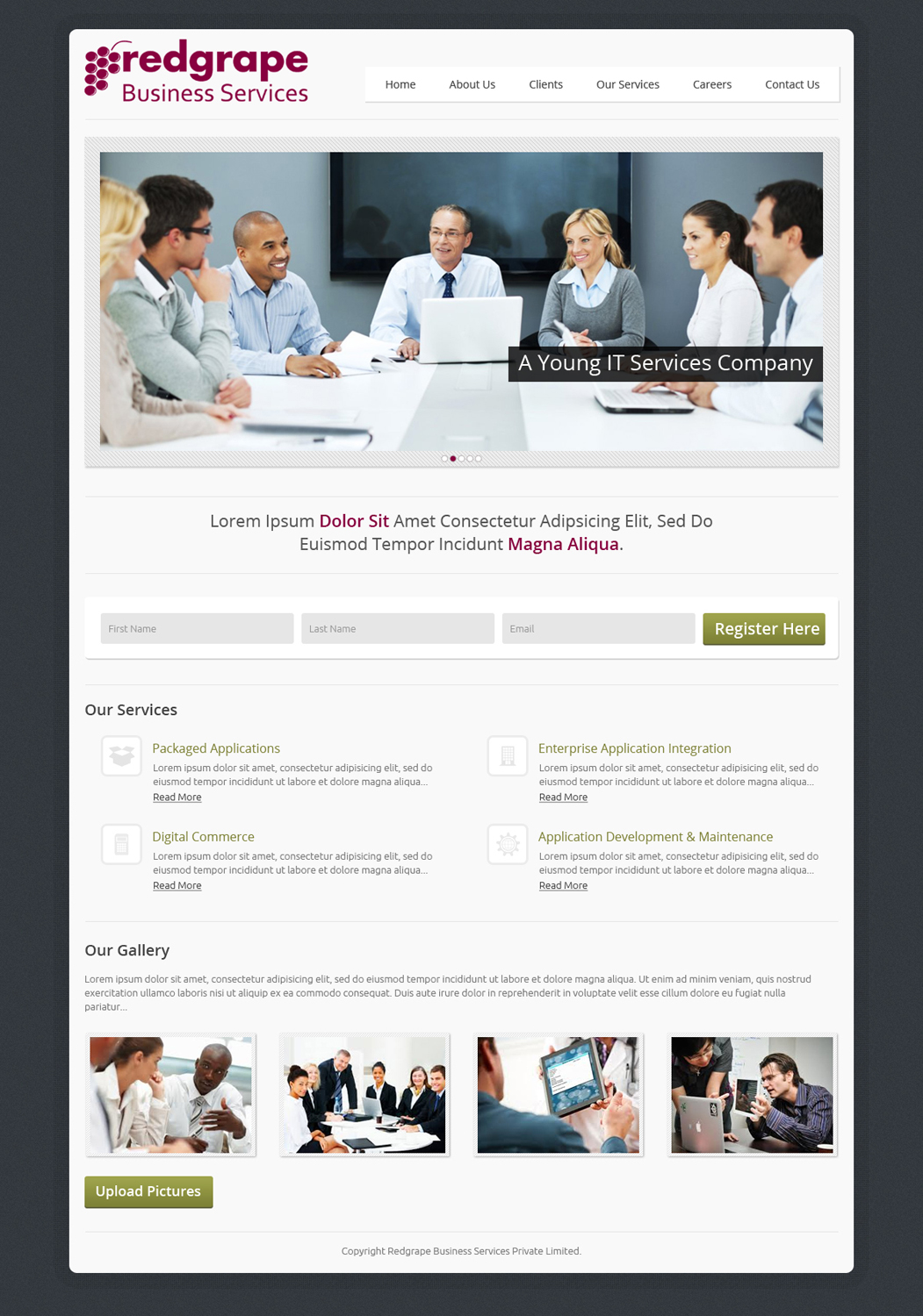 Web-Design von OM für Redgrape Business Services | Design #2973838