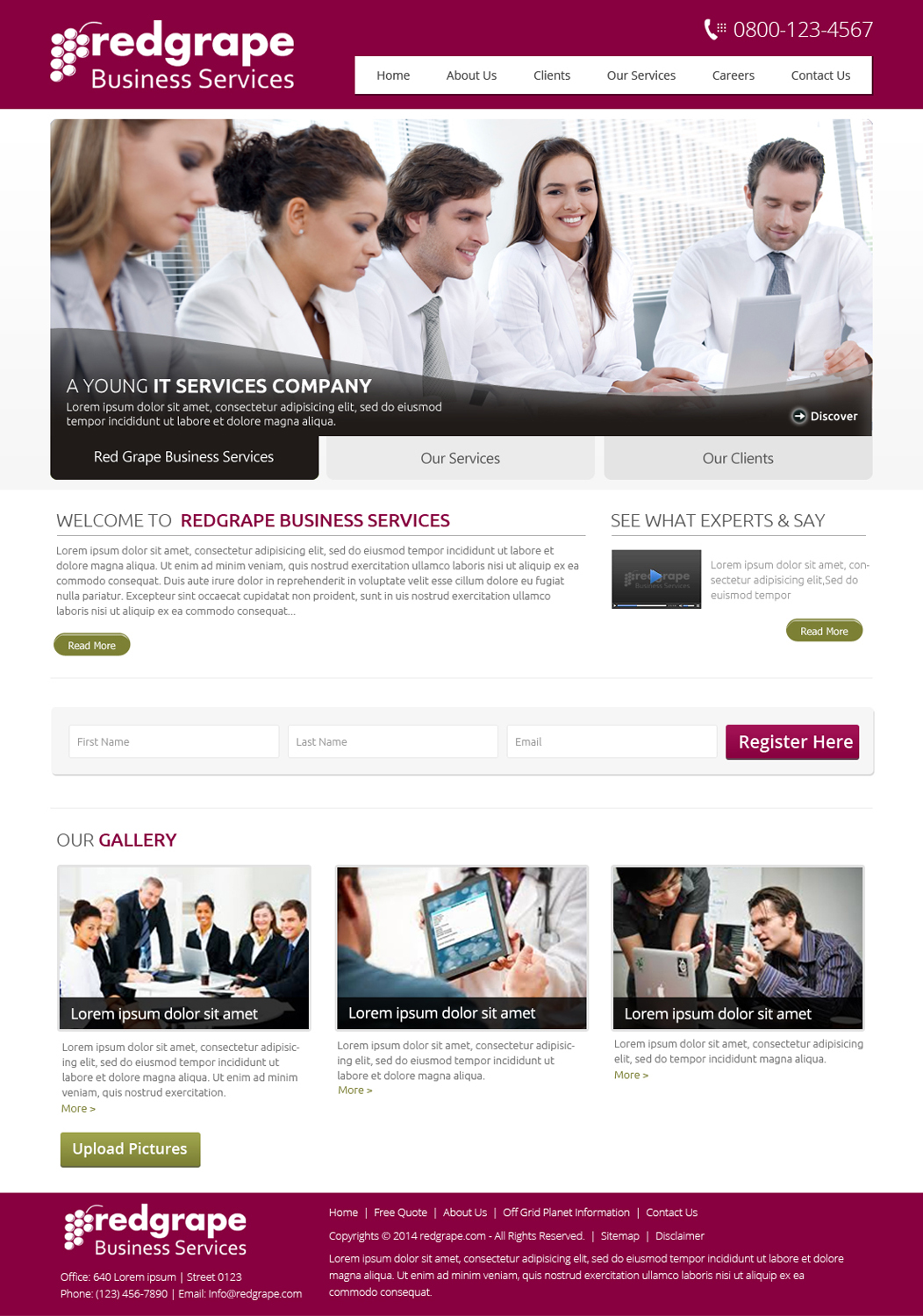 Web-Design von OM für Redgrape Business Services | Design #2973842