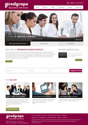 Web-Design von OM für Redgrape Business Services | Design: #2973842