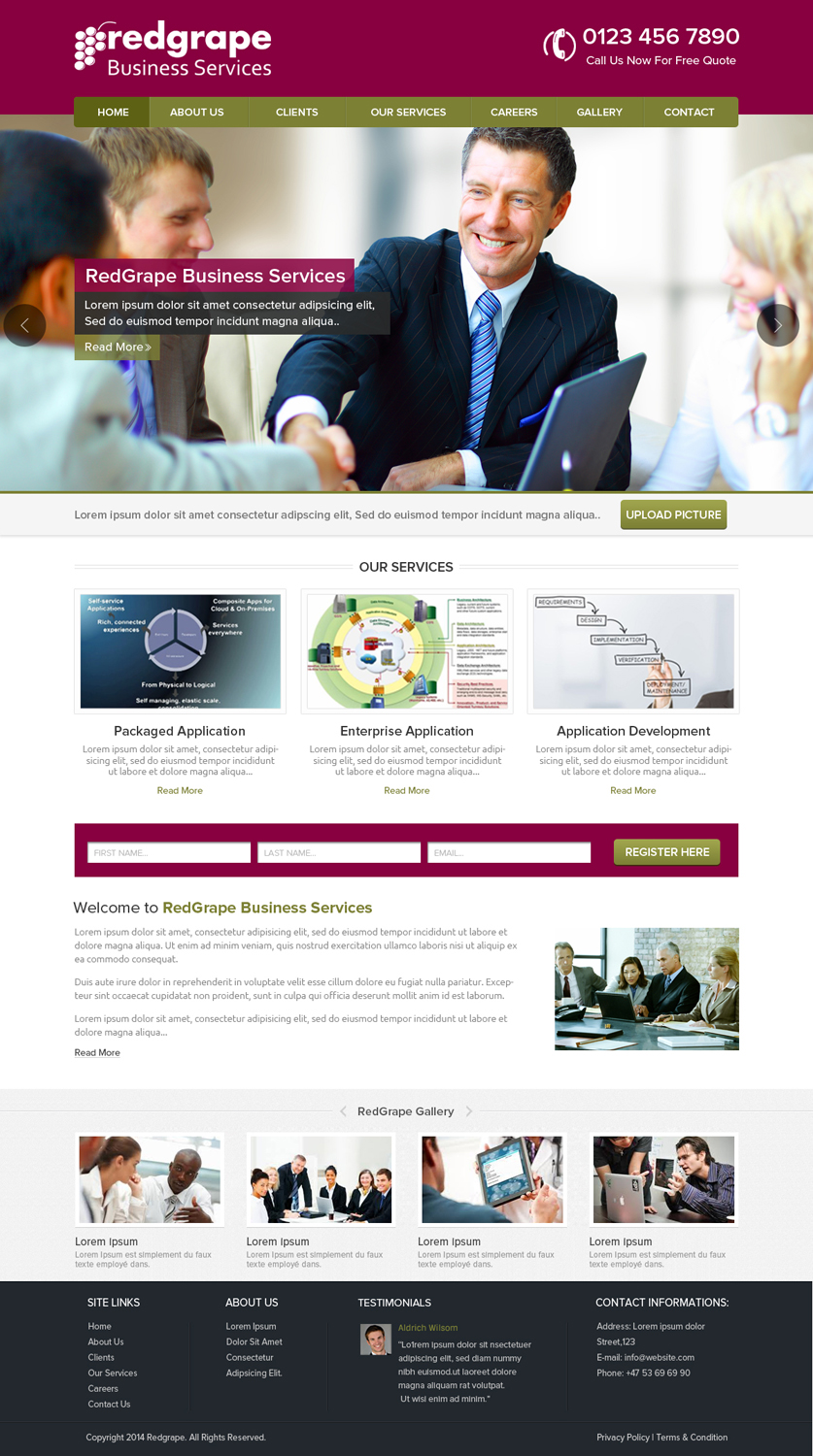 Diseño Web por OM para Redgrape Business Services | Diseño #2973851