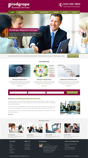 Diseño Web por OM para Redgrape Business Services | Diseño #2973851