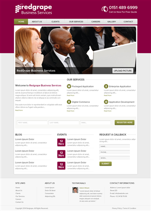 Web-Design von OM für Redgrape Business Services | Design: #2973854