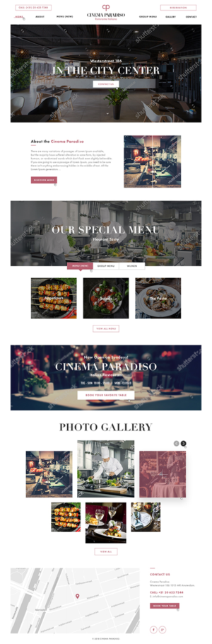 Website design for an Italian restaurant in Amsterdam | Diseño Web por Ved Web Services