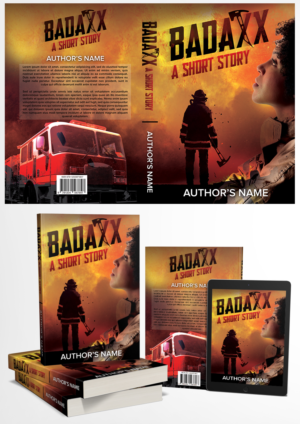 Book cover for a book titled BADAXX: A Short Story about an badass African American woman firefighte | Design de Couverture de Livre par EA5Designs