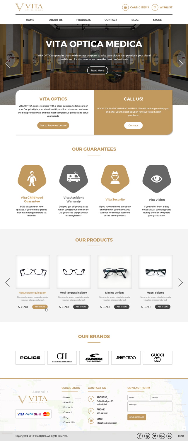 Web-Design von pb für VITA - optical  | Design #19013013