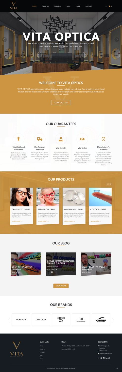 Web-Design von pb für VITA - optical  | Design #19013015