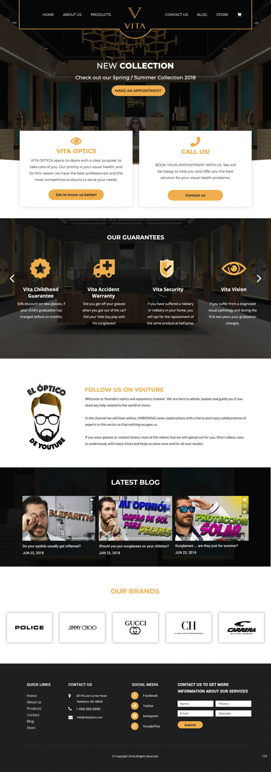 Web Design by pb for VITA - optical  | Design #19013021