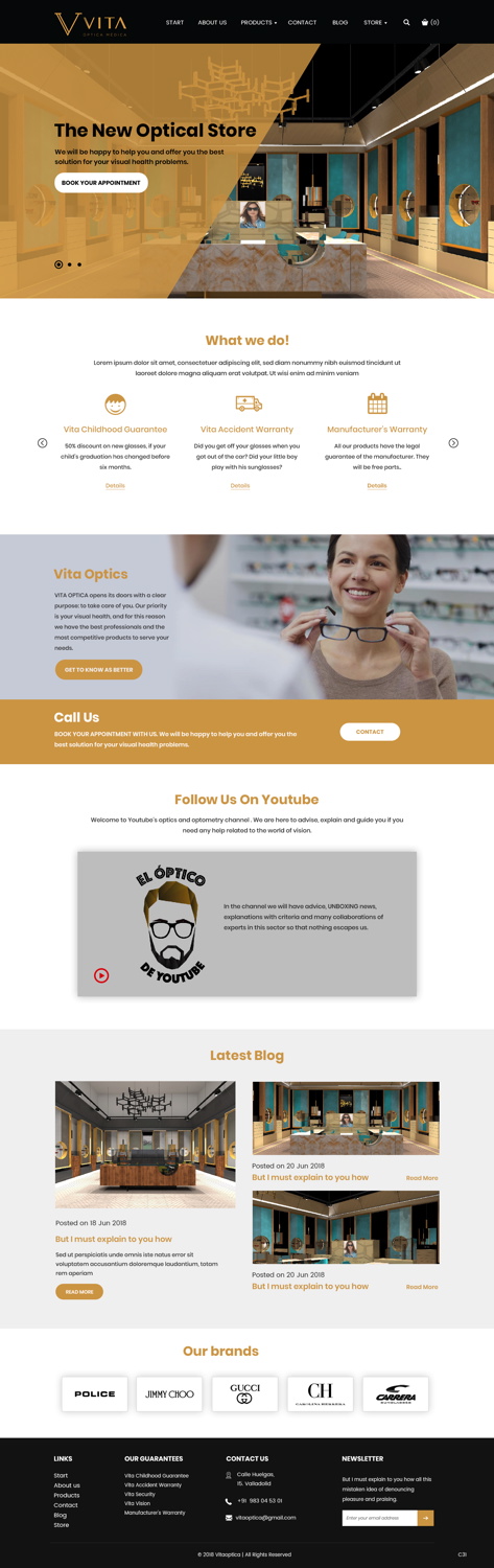 Web Design by pb for VITA - optical  | Design #19013023
