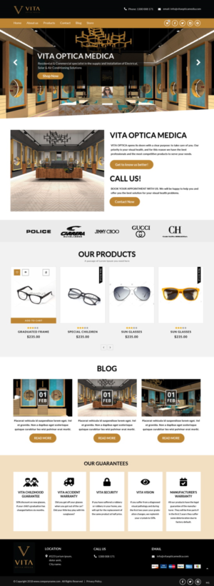 Web-Design von pb für VITA - optical  | Design: #19013024