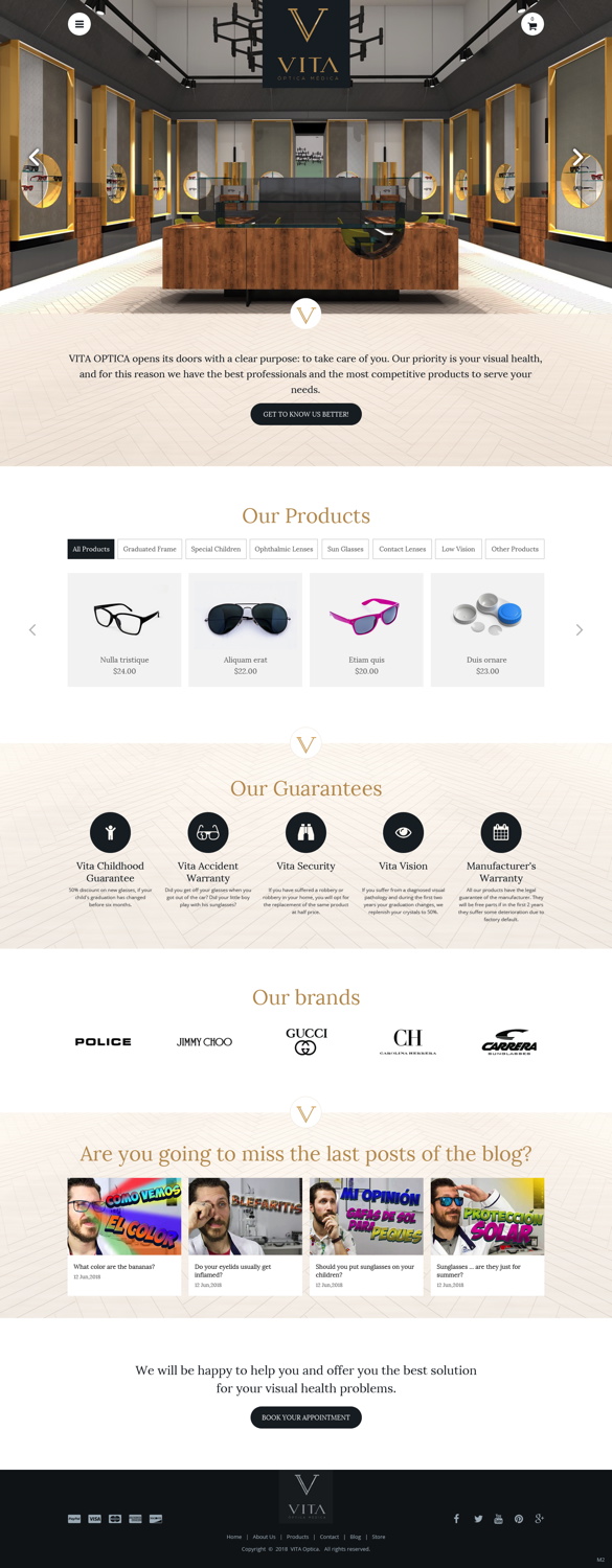 Web Design by pb for VITA - optical  | Design #19013025