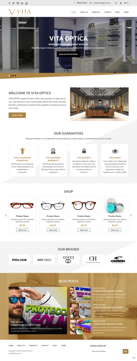 Web Design by pb for VITA - optical  | Design #19013027