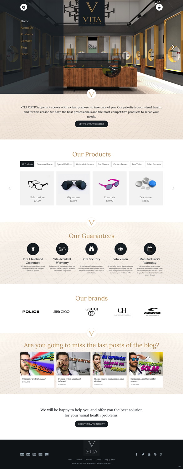 Web Design by pb for VITA - optical  | Design #19013028