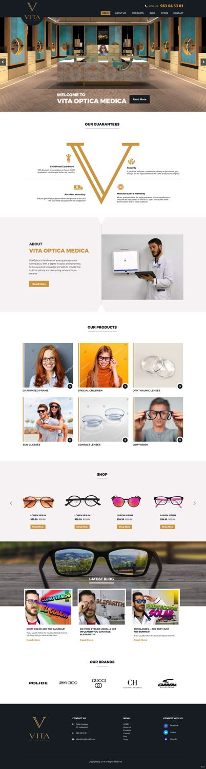 Web-Design von pb für VITA - optical  | Design #19013032