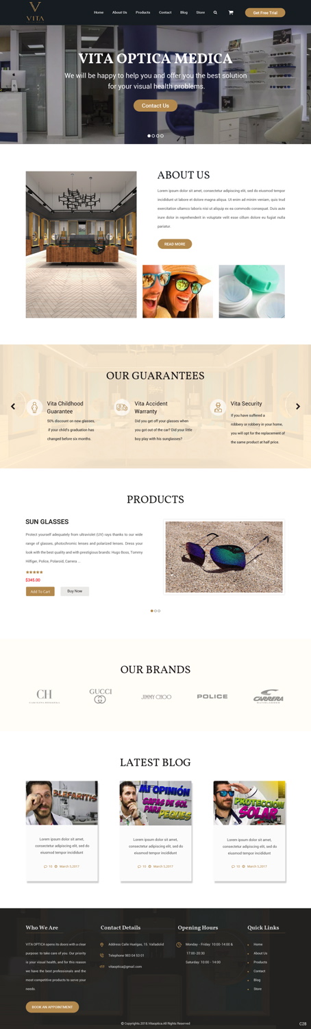 Web Design by pb for VITA - optical  | Design #19032275