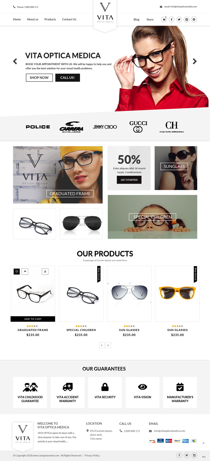 Web Design by pb for VITA - optical  | Design #19045672