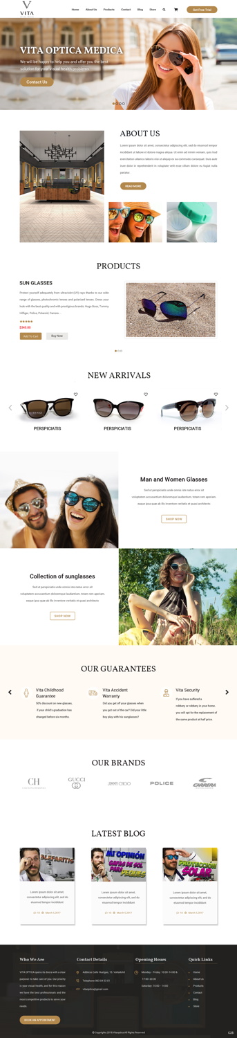 Web Design by pb for VITA - optical  | Design #19060511