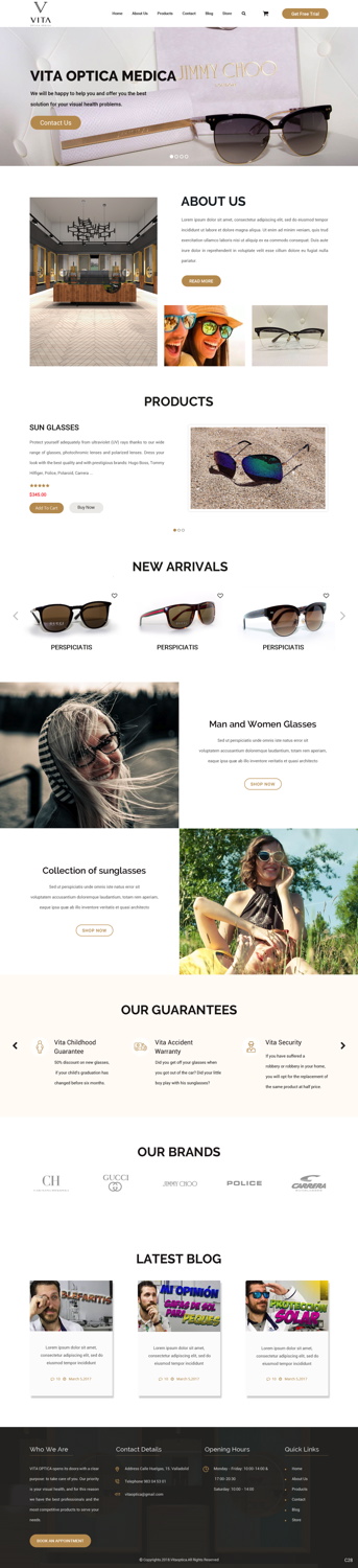 Web Design by pb for VITA - optical  | Design #19069628