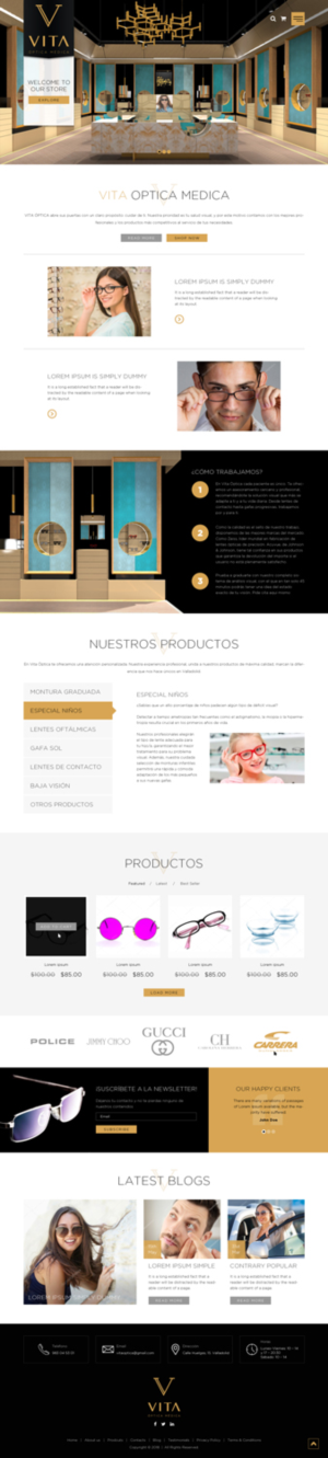 Web-Design von Sujit Banerjee für VITA - optical  | Design: #19028875