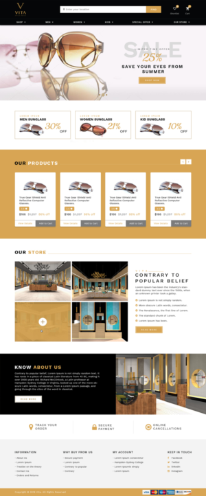 Web-Design von Sujit Banerjee für VITA - optical  | Design: #19028876