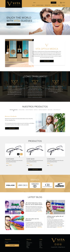 Web-Design von Sujit Banerjee für VITA - optical  | Design: #19035838