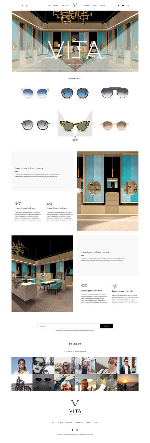 Web Design by Impressive Solutions for VITA - optical  | Design #19043025