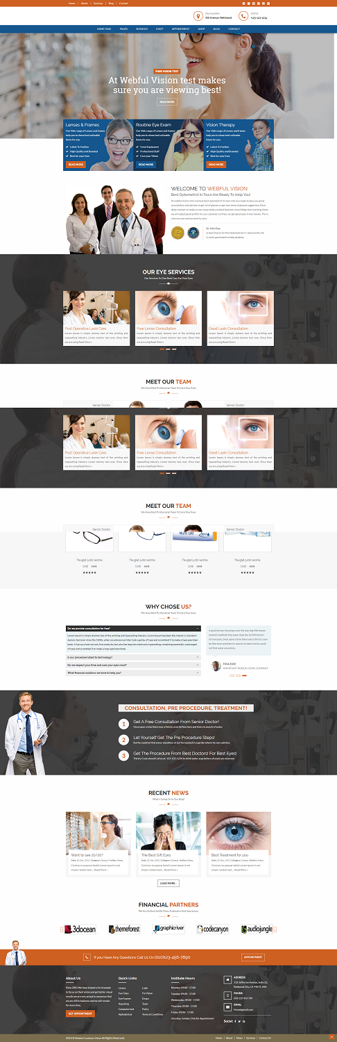 Web Design by farins88 for VITA - optical  | Design #19004138
