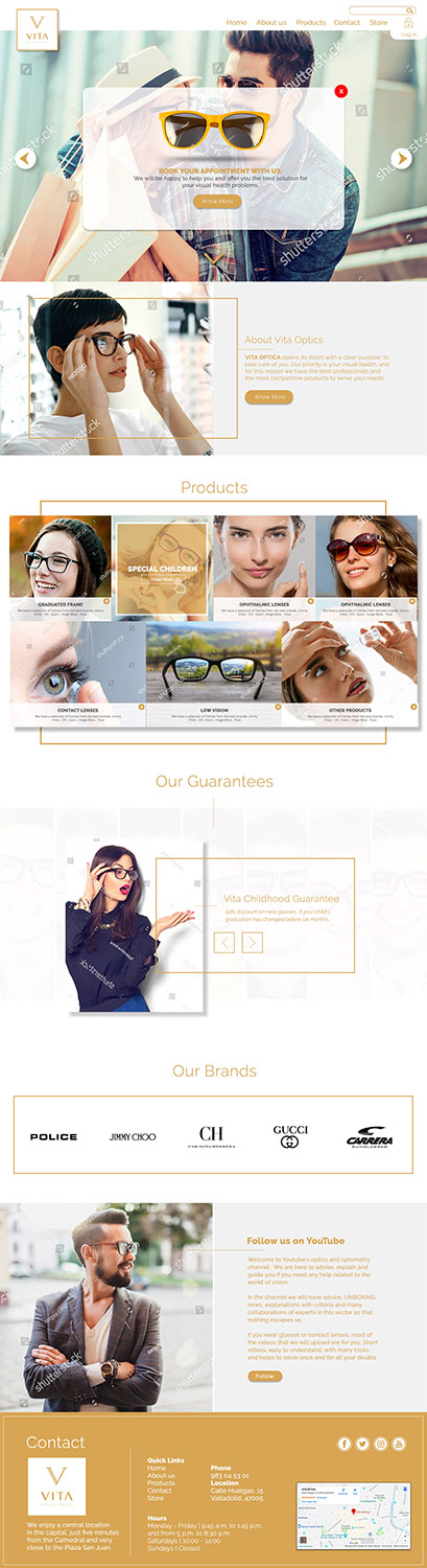 Web Design by Randesign for VITA - optical  | Design #19049198