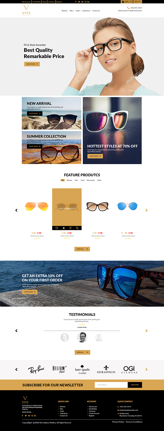 Web-Design von bdesigner9 für VITA - optical  | Design #19012247