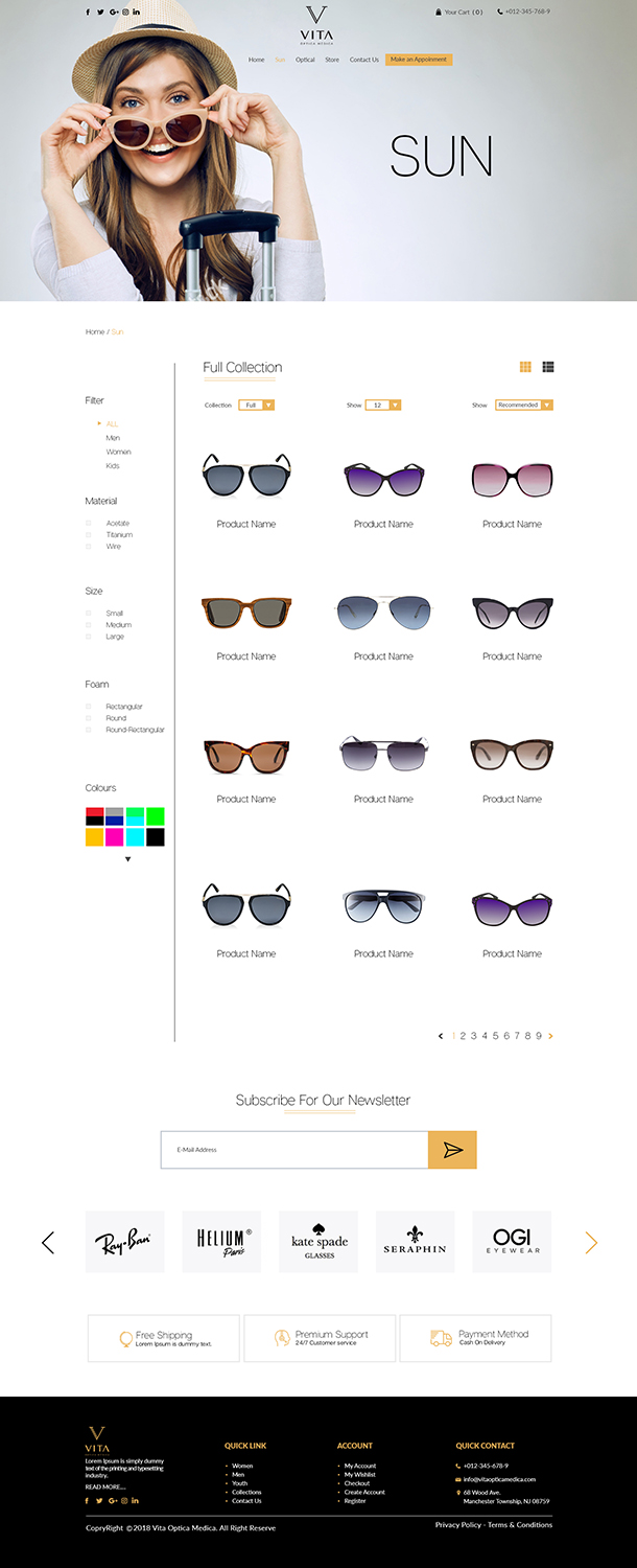 Web Design by bdesigner9 for VITA - optical  | Design #19045228