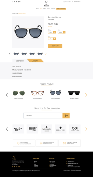 Web Design by bdesigner9 for VITA - optical  | Design: #19045229