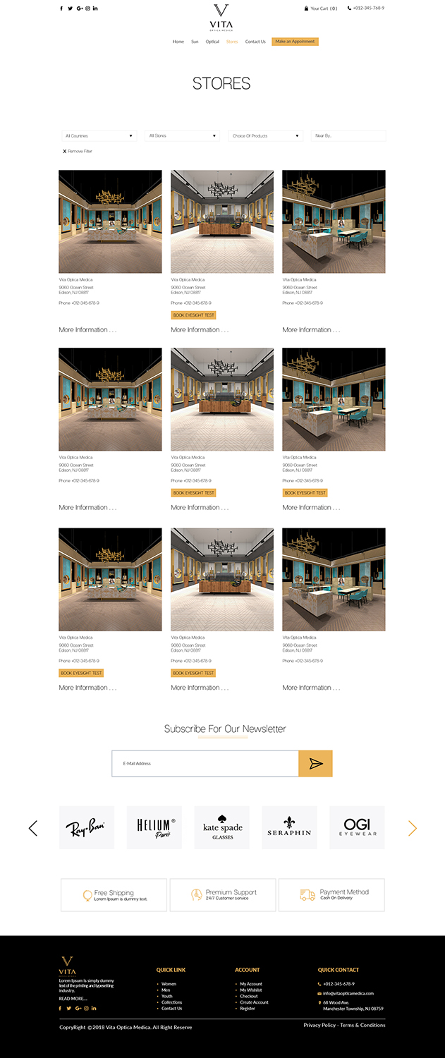 Web Design by bdesigner9 for VITA - optical  | Design #19064768
