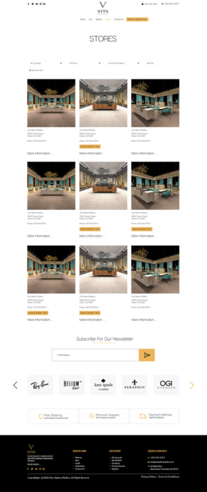 Web Design by bdesigner9 for VITA - optical  | Design: #19064768