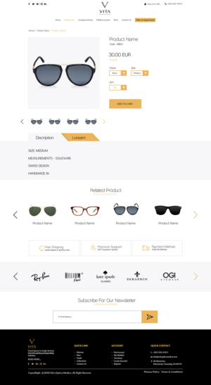 Web-Design von bdesigner9 für VITA - optical  | Design: #19105411
