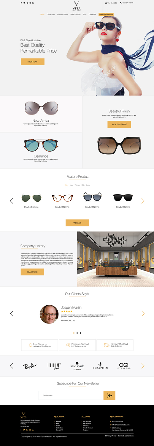 Diseño Web por bdesigner9 para VITA - optical  | Diseño #19105416