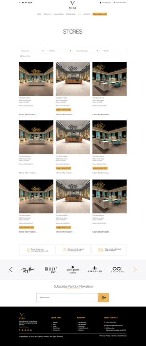 Web Design by bdesigner9 for VITA - optical  | Design: #19105420