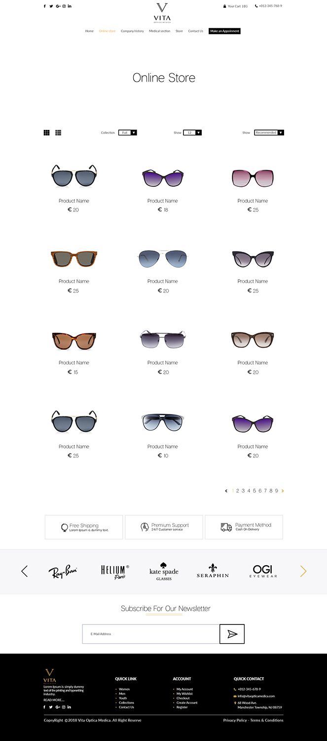 Web-Design von bdesigner9 für VITA - optical  | Design #19285849