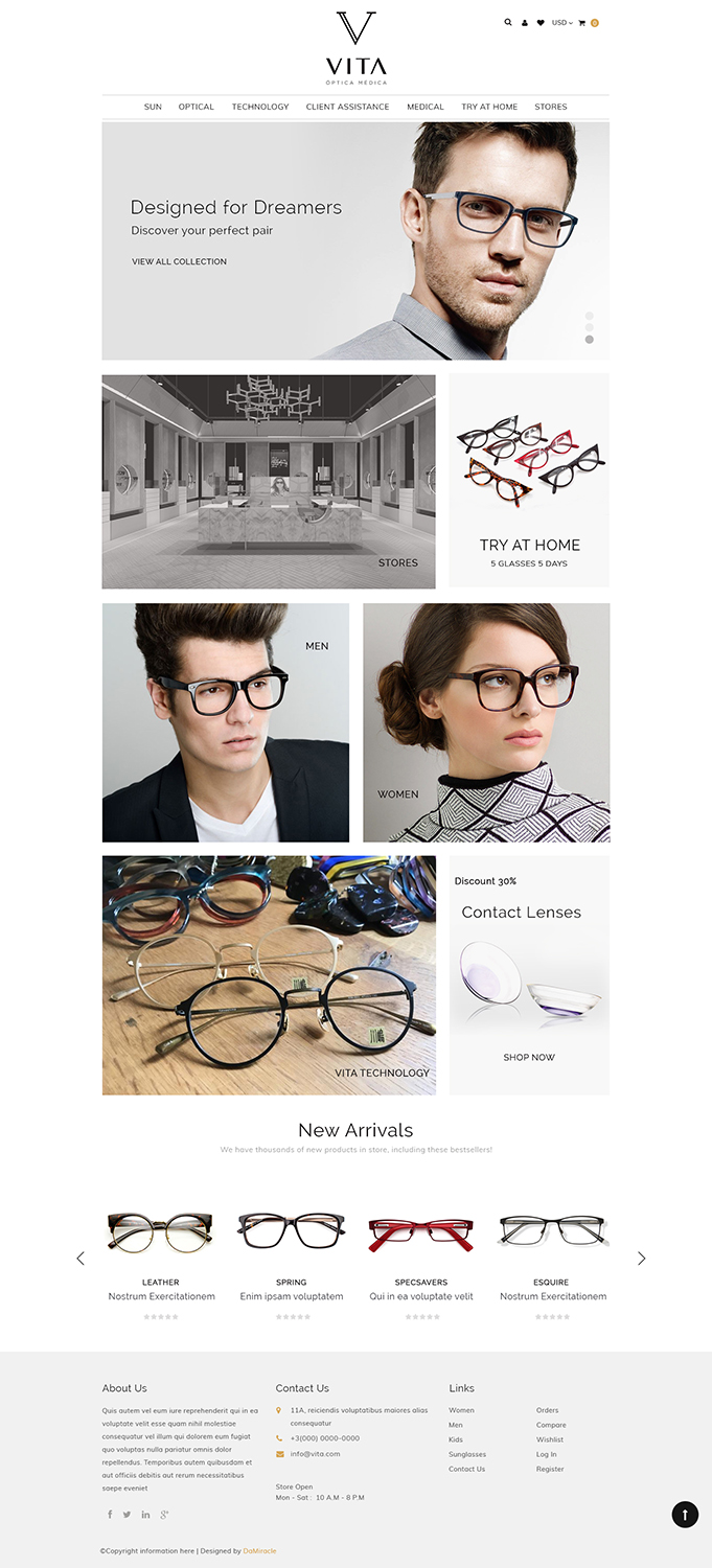 Web-Design von Da Miracle für VITA - optical  | Design #19041608