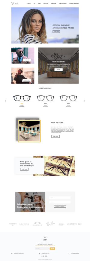 Web-Design von Mohit Verma Designs für VITA - optical  | Design: #19043976