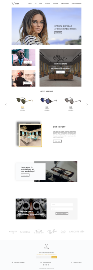 Web-Design von Mohit Verma Designs für VITA - optical  | Design: #19053012
