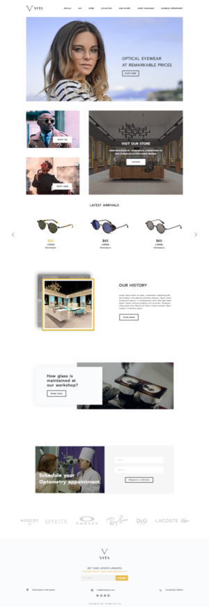 Web-Design von Mohit Verma Designs für VITA - optical  | Design: #19053015