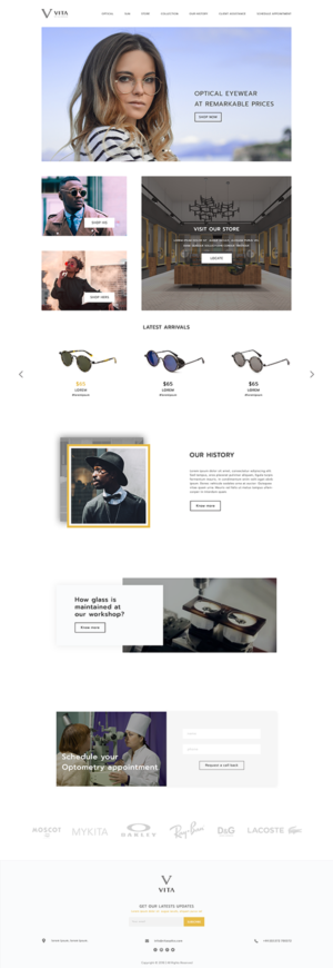 Web-Design von Mohit Verma Designs für VITA - optical  | Design: #19062124