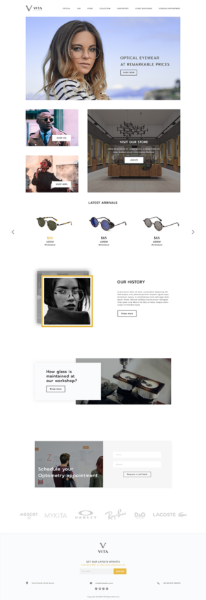 Web-Design von Mohit Verma Designs für VITA - optical  | Design: #19062138