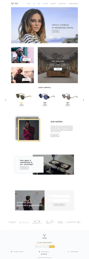 Web-Design von Mohit Verma Designs für VITA - optical  | Design: #19062145