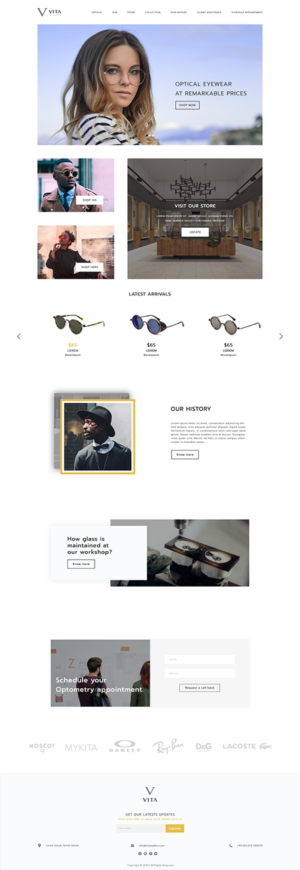 Web-Design von Mohit Verma Designs für VITA - optical  | Design: #19062160