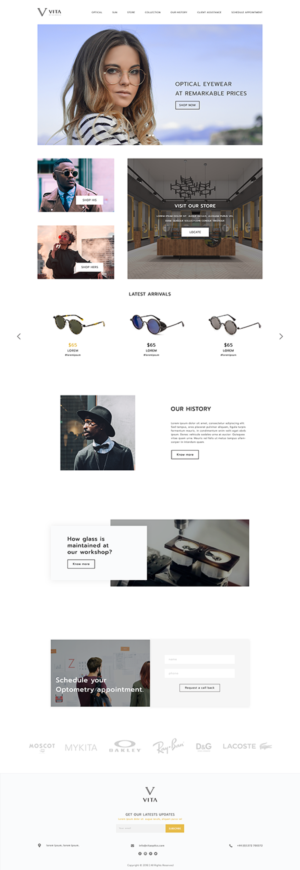 Web-Design von Mohit Verma Designs für VITA - optical  | Design: #19082076