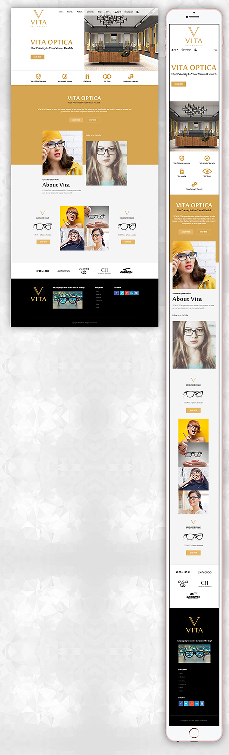 Web Design by PiXthemes for VITA - optical  | Design #19023106