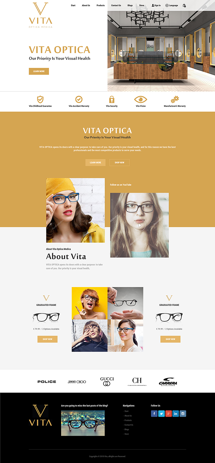 Web Design par PiXthemes pour VITA - optical  | Design #19023107